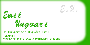 emil ungvari business card